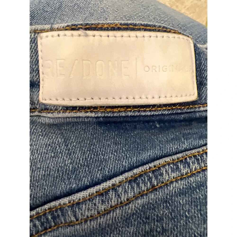 RE/DONE Originals High Rise Straight Leg‎ Button Fly Blue Jeans Size 28